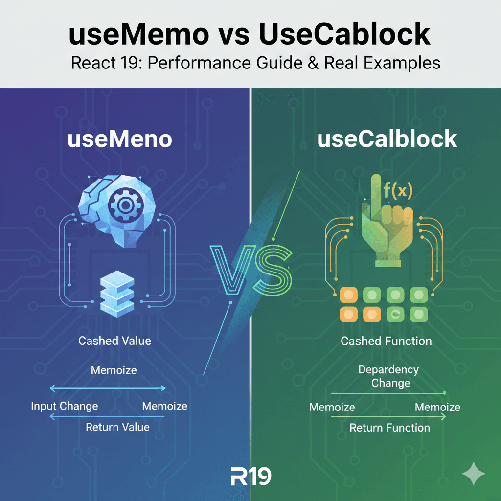 useMemo vs useCallback in React 19 – Real Examples, Performance Tips & When NOT to Use Them